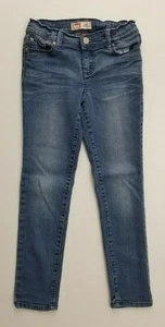 L.E.I. Girls Kate Low Rise Skinny Adjustable Waist Denim Blue Jeans Size 10 Kids - Picture 1 of 12