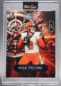 Kyle McCord 1/1 2024 Wild Card QB1 Rookie RC Vertical Red Etch Eagles SSP - Picture 1 of 2