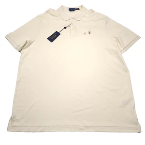 $110 Polo Ralph Lauren Chic Cream Classic Fit Soft Cotton Polo Shirt Men's 2XL - Picture 1 of 9