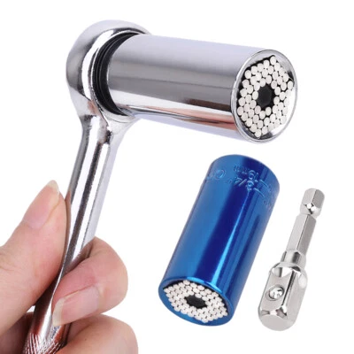 Universal Socket Wrench 1/4"-3/4" Multi Tool Magic Grip w/ Power Drill Adapter - Image 1 of 4