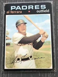 1971 AL FERRARA Topps #295 San Diego Padres GD/VG - Picture 1 of 2