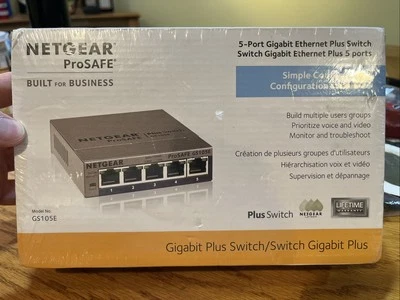 Netgear ProSafe 5-Port Gigabit Desktop Switch - GS105E New & Sealed - Image 1 of 2