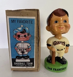 RARE Vintage MLB San Francisco Giants Green Base Bobblehead Nodder With Box - Picture 1 of 11