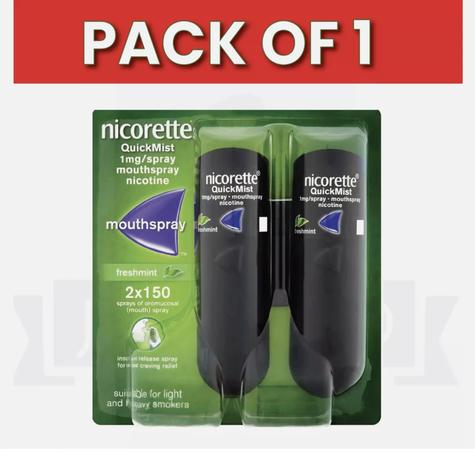 Nicorette Quickmist Duo, 2 x 150 sprays . O_O Free shipping USA ! - Image 1 of 1