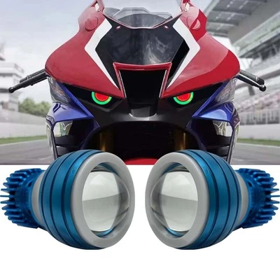 2x Faros LED Ojo de Ángel Proyector Demonio Motocicleta Para Honda Goldwing 1800 Foto 1 de 4