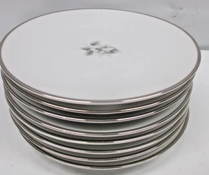 Set Of 8 Saladmaster Estate Porzellan "Remembrance" 6 1/8" Bread & Butter Plates - Picture 1 of 7