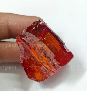 327 Ct Dark Orange Zircon Rough Uncut Shape for Loose Gemstone - Picture 1 of 5
