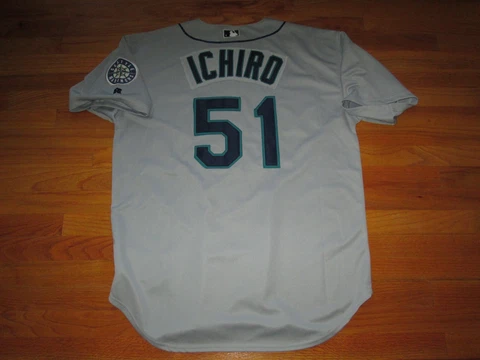 Ichiro Suzuki AUTHENTIC Russell Athletic Vtg Seattle Mariners Rookie ? Jersey 48 Cover