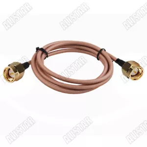 SMA Male to SMA Male Plug Adapter Connector RF Pigtail RG400 Cable 50cm to 5m - Picture 1 of 2