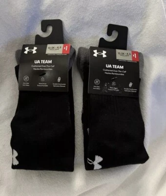 Calcetines acolchados Under Armour Over the Calf UA Team 2 pares jóvenes 13,5-4,5 NEGROS Foto 1 de 3