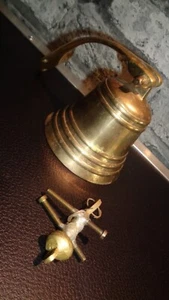 Alte Massiv Messing Glocke Schiffsglocke Türglocke Ø 10 cm - Bild 1 von 6