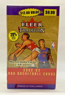 2002/03 Fleer Tradition Basketball Box - New, sealed - 8 packs of 9 - Yao Rookie - Image 1 of 4