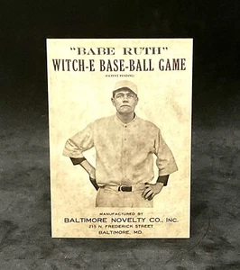 Tarjeta de venta sugerida por el fabricante juego de béisbol Babe Ruth Witch E - Imagen 1 de 2