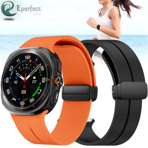 For Samsung Galaxy Watch 7 Ultra 47mm Magnetic Silicone Band Replacement Strap - Picture 1 of 12