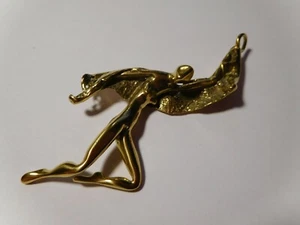Pendentif artistique " femme drapée " - bronze doré - Picture 1 of 2