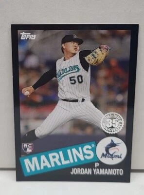 JORDAN YAMAMOTO 2020 Topps '85 BLACK /299 ~ 35th Anniversary ~ MARLINS - Image 1 of 2