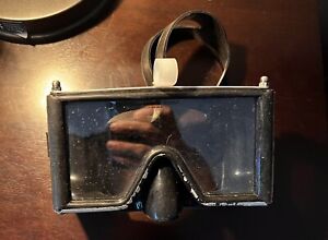 VINTAGE US DIVERS AQUALUNG WRAP AROUND TEMPERED GLASS GOGGLES DIVING MASK