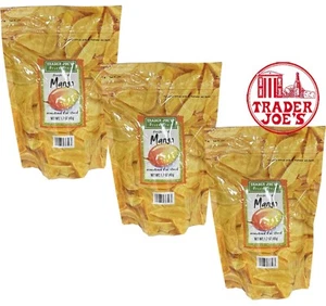 3 Packs Trader Joe's Freeze Dried Fruit Mango Unsweetened Superfood 1.7oz - Picture 1 of 3