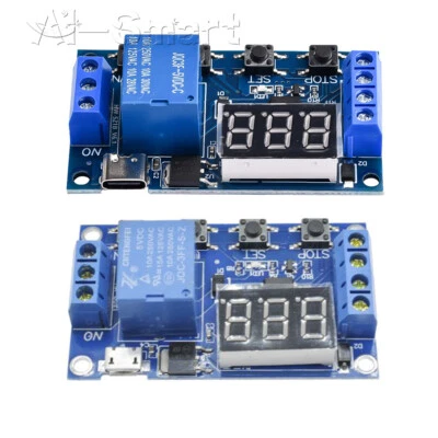 LED Trigger Delay Cycle Timer Control Switch Relay Module Micro USB/Type-C 5V - Image 1 of 4