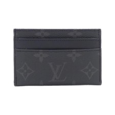 Authentic LOUIS VUITTON Monogram Eclipse Porte cult Double M62170 Card Case  ...
