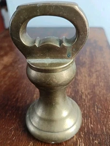 Vintage 4lb Brass Bell Shape Weight / Doorstop With Handle - Picture 1 of 7