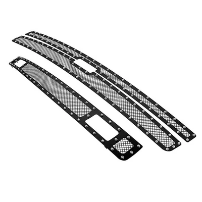 适用于 2007 - 2013 雪佛兰 Silverado 1500 黑色铆钉网格栅替换组合包 — 第 1/3 张图片