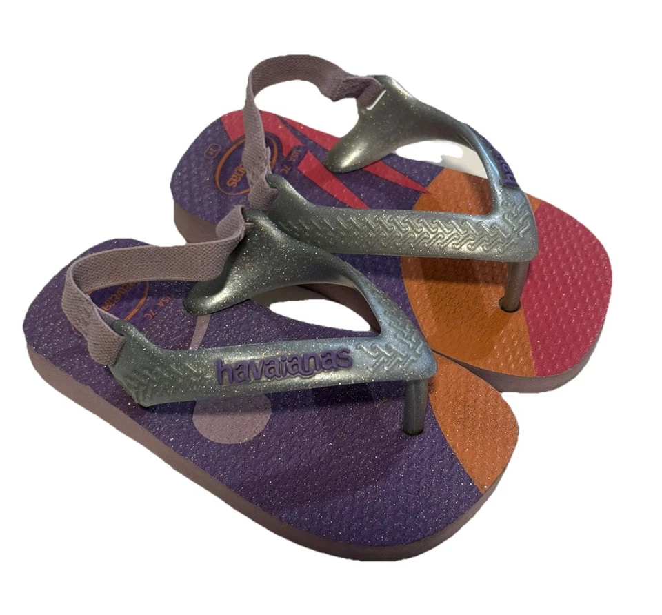 Chanclas brasileñas Haviana púrpura para niños pequeños - talla 7. Foto 1 de 4