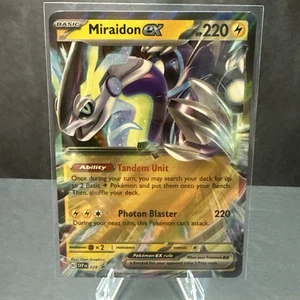 Pokemon Juego de Cartas Coleccionables Miraidon ex SVP028 Escarlata Violeta Negro Estrella Promo Doble Raro Casi Nuevo - Imagen 1 de 2