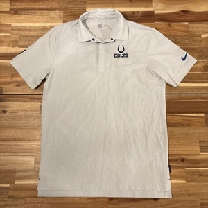 Indianapolis Colts Shirt Nike Men Medium NFL Dri Fit Polo On Field 1/4 Button - Picture 1 of 14