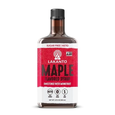 Jarabe de arce sin azúcar: ceto, vegano, sin gluten, 1 g de carbohidratos netos, 13 oz Foto 1 de 2