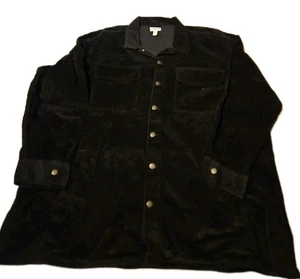 Arizona Jean Co Cord Hemd Jacke schwer schwarz Knopfleiste Herren 4XLT neu mit Etikett (C9) - Bild 1 von 3