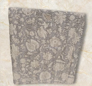 Kantha Quilt Indian Handmade Vintage Throw Floral Reversible Kantha Quilt - Picture 1 of 12