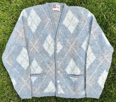 Cárdigan mediano vintage Young Breed By Revere para hombre suéter de lana mohair Kurt Cobain Foto 1 de 4