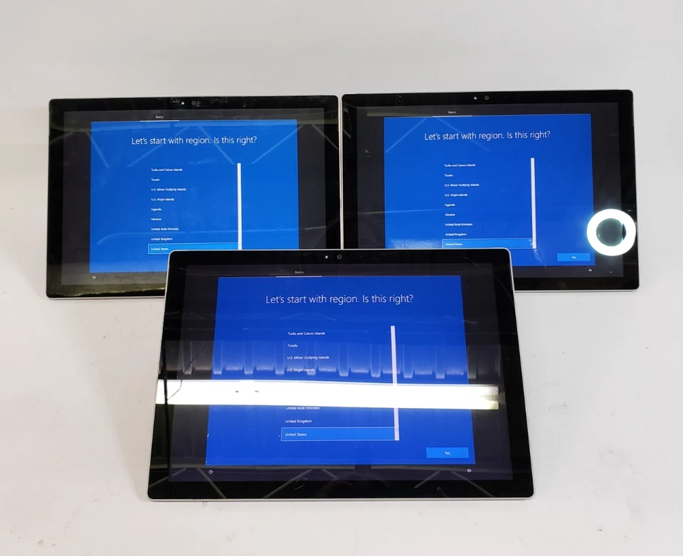 Lote de 3 Microsoft Surface Pro 4 12.3" i5-6300U 4GB RAM 128GB SSD Win 11 Pro Foto 1 de 4