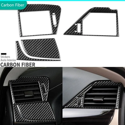 4Pcs Real Carbon Fiber Dashboard Air Vent Outlet Cover For Lexus GS GS350 13-20 — 第 1/4 张图片