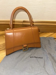 BALENCIAGA BROWN SMALL BOX HOURGLASS BAG CALFSKIN - Picture 1 of 11
