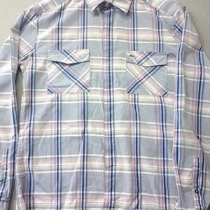 Lacoste Hemd Herren Große 42 Blau Lila Kariert Slim Fit Langarm Knopfleiste - Bild 1 von 16