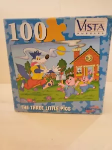 Vista Three Little Pigs 100 Piece Jigsaw Puzzle 8.25" x 11" Leap Year Publishing - Picture 1 of 6