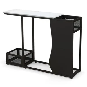 Modern Storage Console Metal Frame Entrance Table W/ Two Plant Display Positions - Picture 1 of 9
