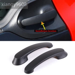 Matte Black ABS Exterior Side Door Handle Trim For Mercedes Benz Smart 2016-2021 - Picture 1 of 8