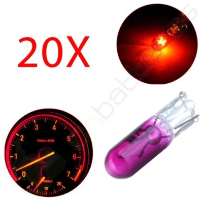 20X Purple Halogen Dashboard Gauge Indicator Lights Wedge Bulbs T5 73 70 74 286 - Image 1 of 4