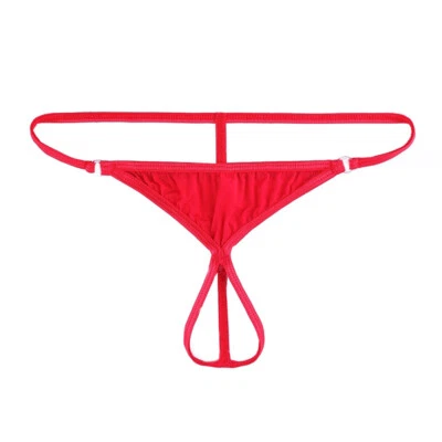 Mens Lingerie Briefs Thong Crotchless Open G-string Bikini Underwear US - Image 1 of 4