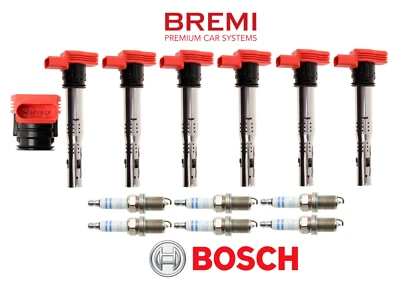 Bremi Ignition Coils Bosch Spark Plug Double Platinum 12 PCS for Audi Porsche VW - Image 1 of 4