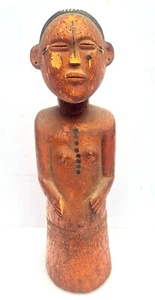 Carved Ewe Venavi Togo Doll Figure Togo African Fetish Statue Ghana Antique Wood - Picture 1 of 8