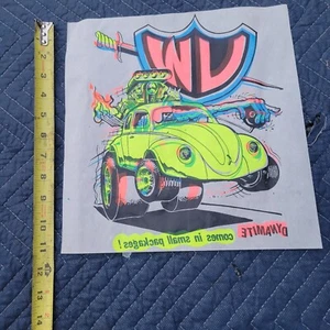 Vintage 1970's Muscle Volkswagen VW BEETLE BUG T-SHIRT Iron-On Transfer Roach?  - Picture 1 of 2