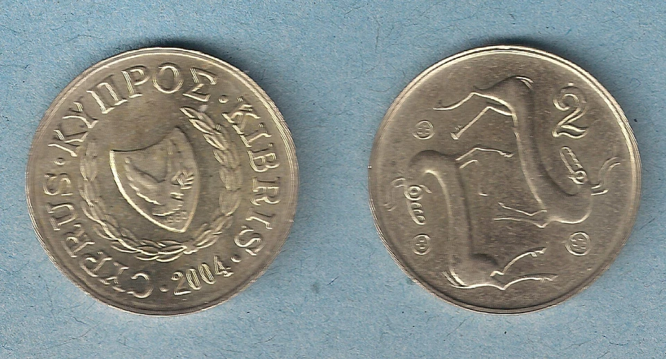 CYPRUS COIN 2 CENTS 2004 PERFECT Uncirculated COINS - Image 1 of 1