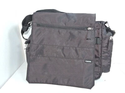 Fossil messenger type bag for travel black vinyl  - Image 1 of 4