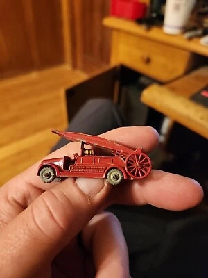 Matchbox Lesney #9B Dennis Fire Escape Truck Front Bumper Metal Wheels 1957 - Image 1 of 4