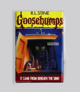 "PIEL DE GALLINA / VINO DE DEBAJO DEL FREGADERO - IMÁN DE 2""x3"" (libro de terror vintage) - Imagen 1 de 4