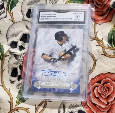 GMA 10 GEM MT 2016 TOPPS TIER 1 AUTOGRAPHS RC AUTO #BOA-SH SLADE HEATHCOTT 1/299 - Image 1 of 4
